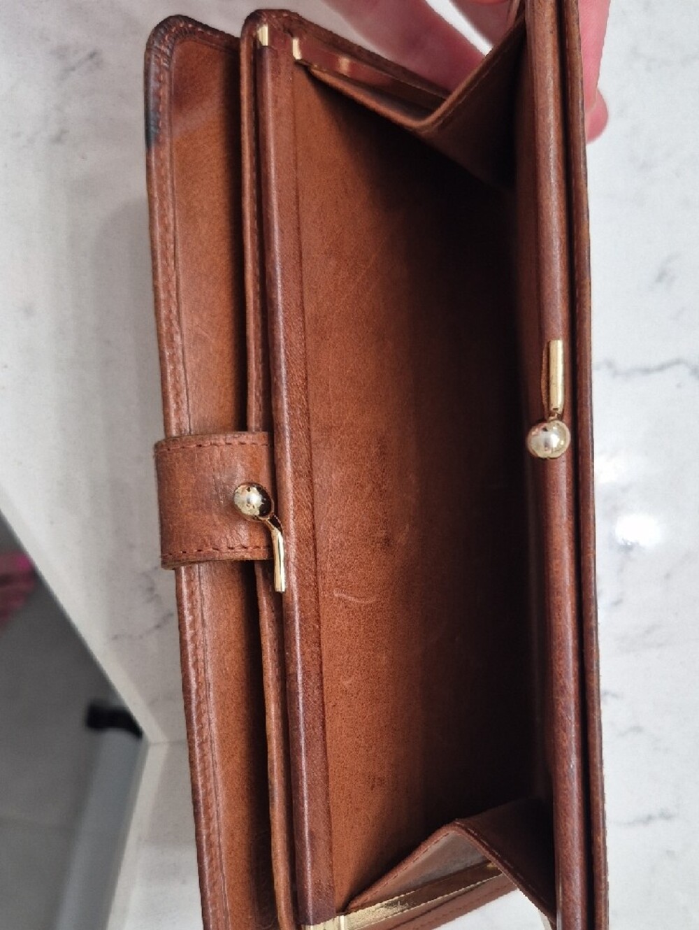 Vintage Coach Brown Leather Snap Wallet Clutch - Picture 3 of 3